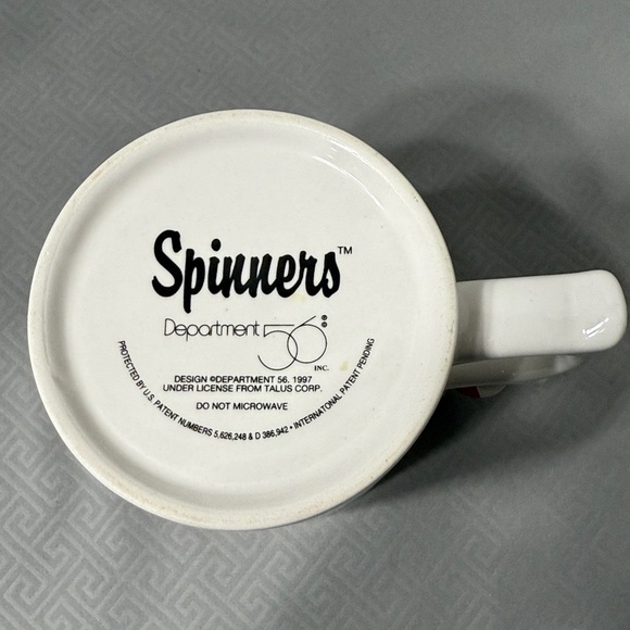 Vintage Spinners Department 56 Fishing Bobber Themed Coffee Mug Cup Ceramic - Picture 6 of 8